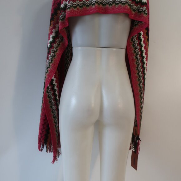 NWT Womens Missoni Multicolor Wool Blend Fringed Wrap Scarf Shawl OS - Picture 9 of 11